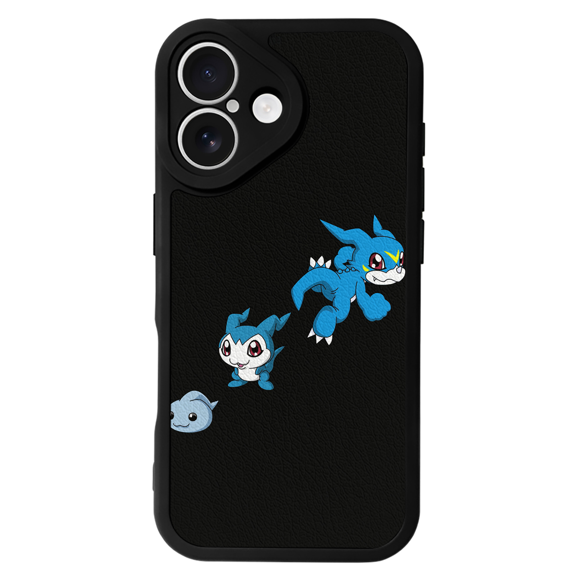（画像用） Digimon デジタルモンスター/デジモン 【iPhone 16シリーズ対応】シリコンスマホケース（レザー調） 材質：シリコン